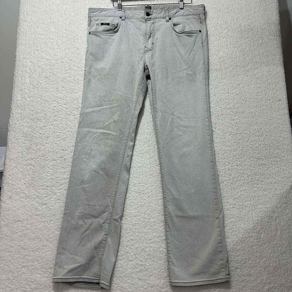 Hugo Boss Stretch Kansas Regular Fit Gray Jeans‎ Men's Size 38